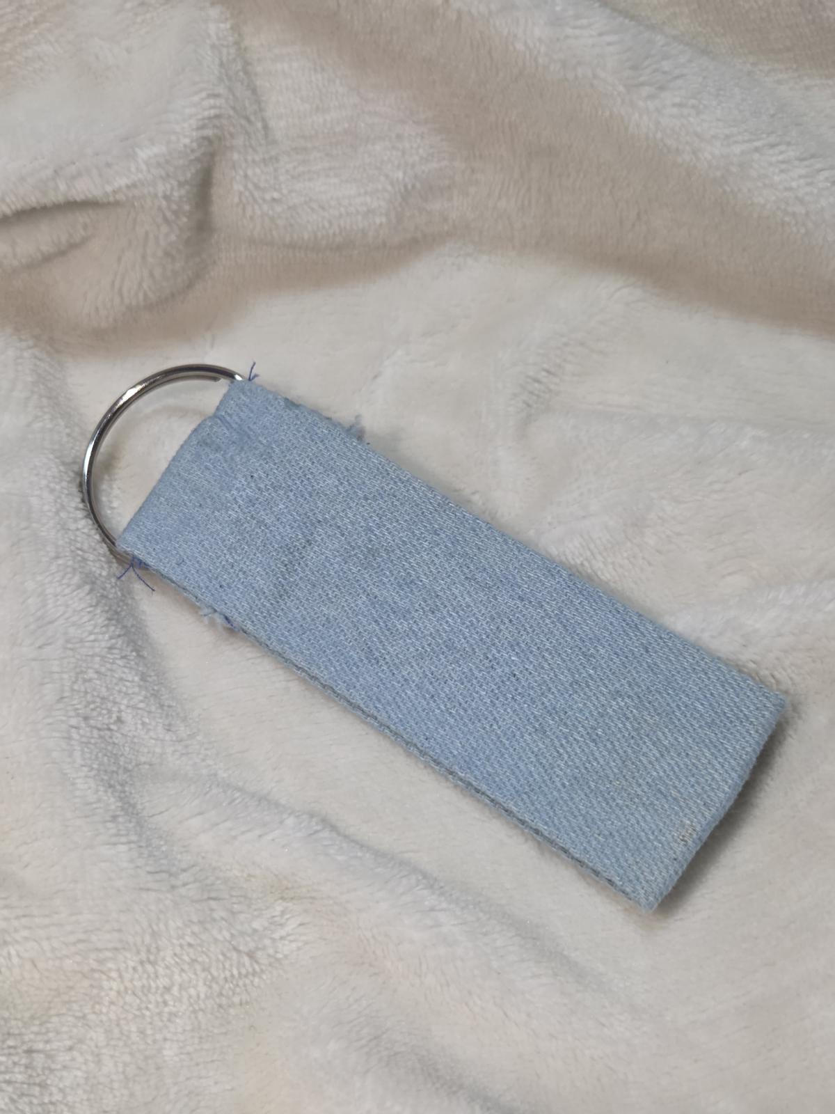 Light wash reclaimed denim keychain base